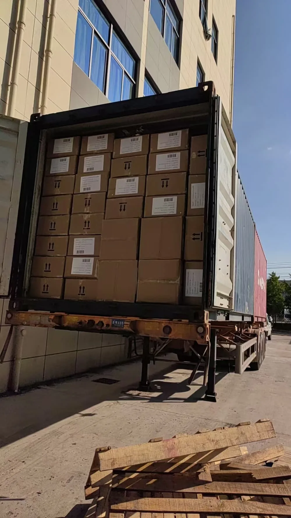 Full container loaded with client orders