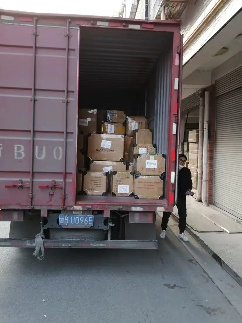 Complete loading record showing labelled export cartons inside a truck at a China warehouse